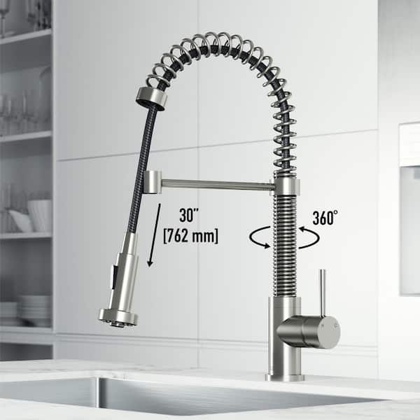 VIGO Edison Single Handle Pull-Down Sprayer Kitchen Faucet in