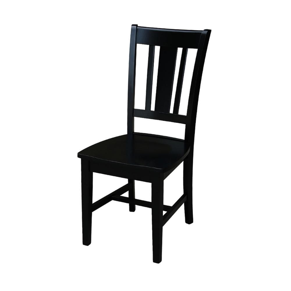 Versatile Dual Drop Leaf Dining Set with Splat Back Chairs in Oak/Black