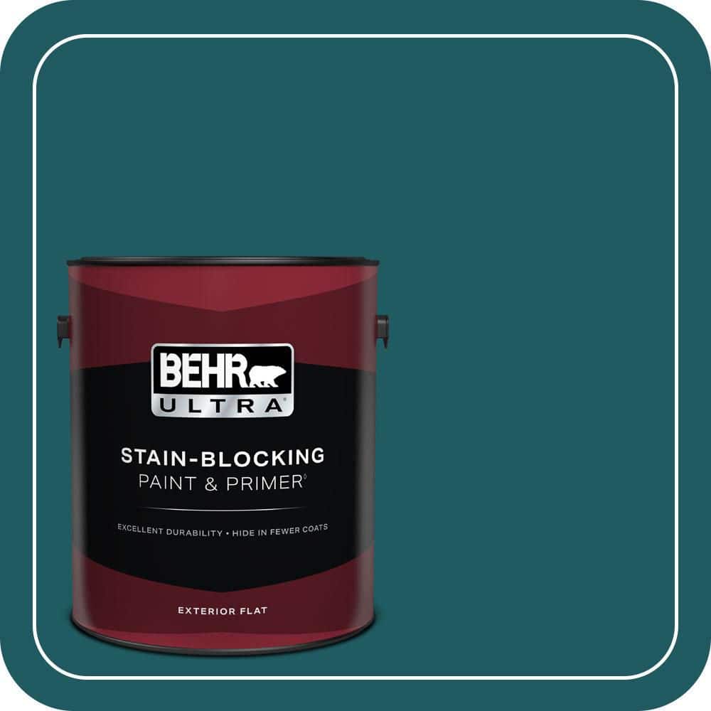1 gal. #S-H-510 Moonlit Pool Flat Exterior Paint & Primer price history on PriceWatchPro