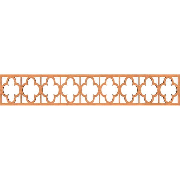 Ekena Millwork Woodall Fretwork 0.375 in. D x 46.625 in. W x 8 in. L Cherry Wood Panel Moulding