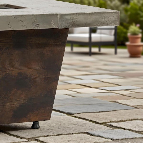 の 42 in. Rectangle Gas Outdoor Fire Pit Table, 50000BTU Propane