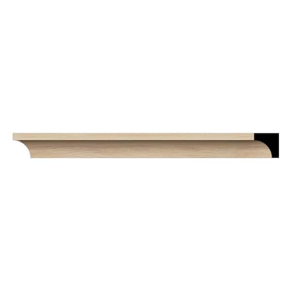 WM100 0.69 in. D x 0.69 in. W x 96 in. L Wood (White Oak) Crown Moulding