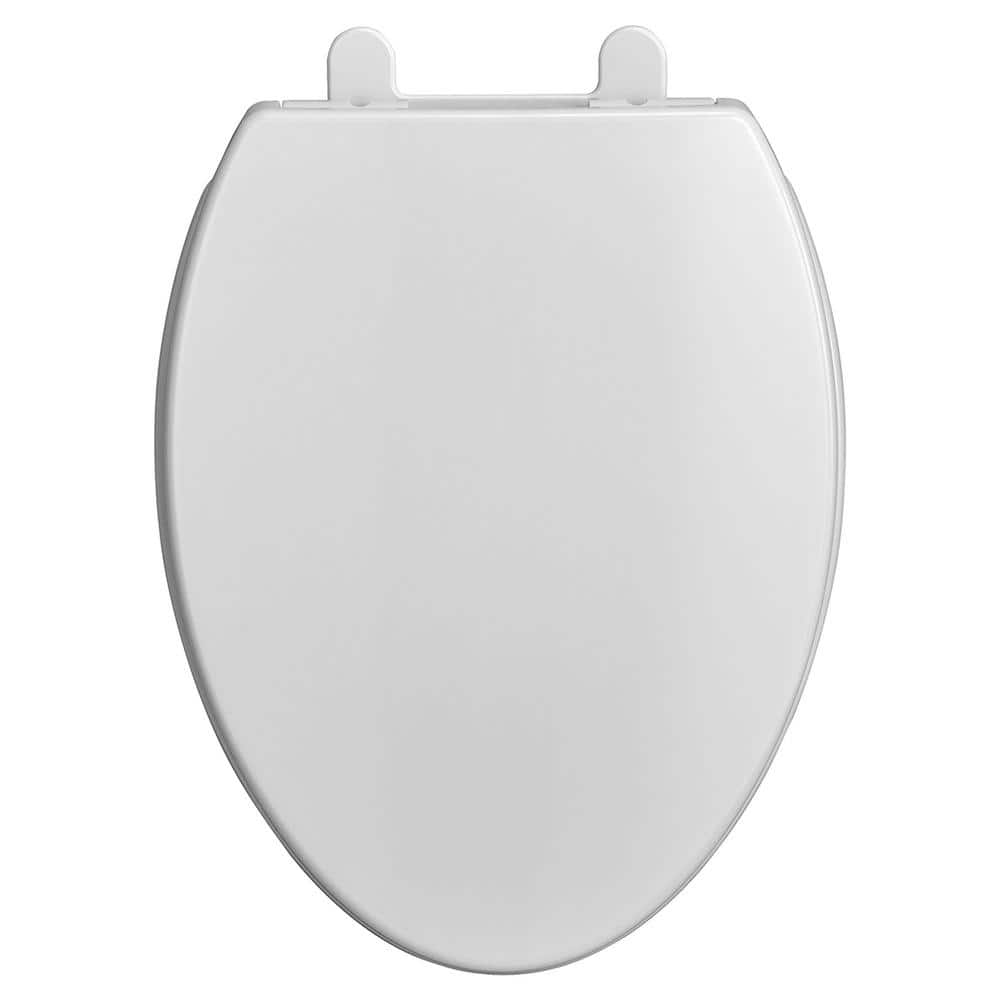 White Elongated Slow-Close Toilet Seat with EverClean Surface