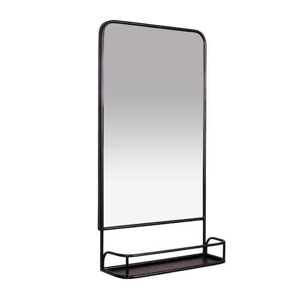 Stratton Home Decor 15.65 in. x 30.00 in. Modern Annie Wall Mirror with Shelf