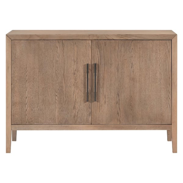 Angel Sar Brown Accent Storage Cabinet with Doors and Shelf for Hallway, Entryway, Living Room