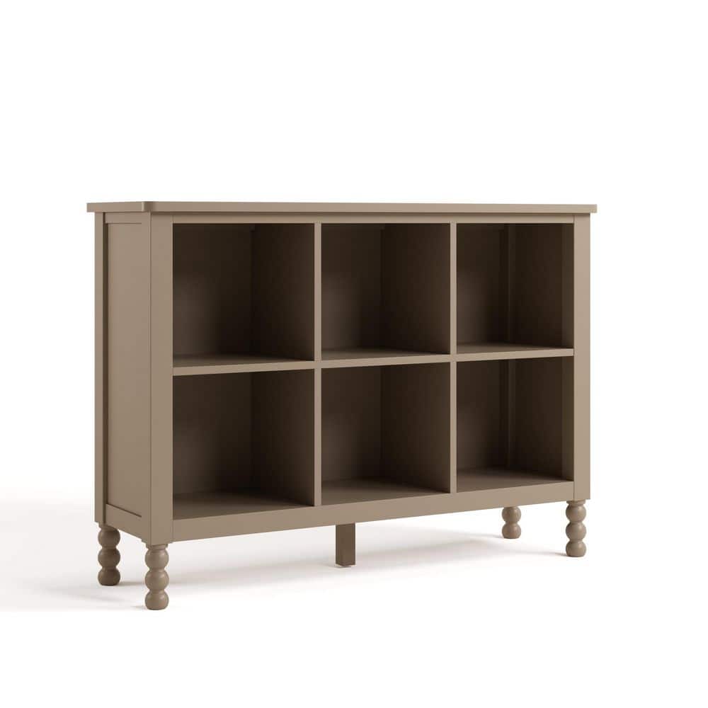Rio 46.06 in. Wide Taupe 6 Shelves Transitional Bookcase price history on PriceWatchPro