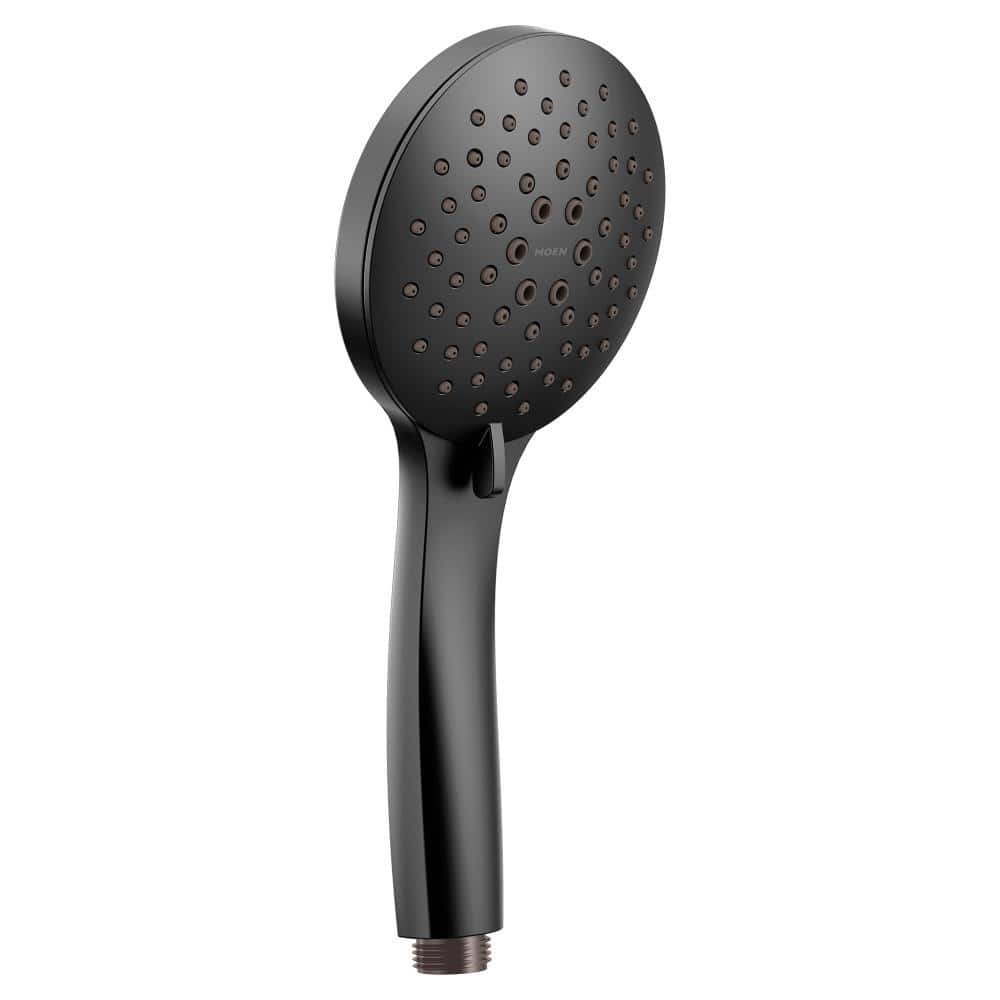 Matte Black Adjustable Handheld Shower Head with Pulse Function