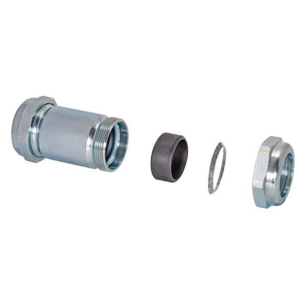 EASTMAN 1-1/4 in. x 4-5/8 in. Long Pattern Galvanized Steel Compression Coupling