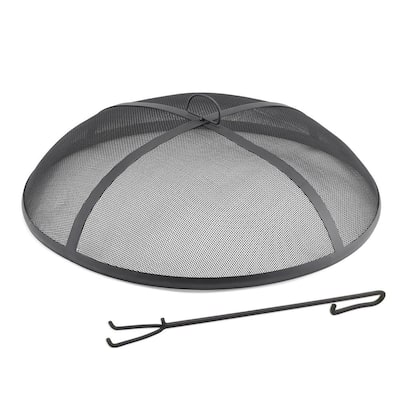 Fire Pit Screen Outdoor Heating Outdoors The Home Depot Fire Pit Screen Outdoor Heating, Fire Pit Screen Replacement Round