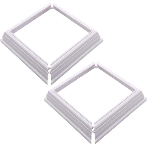 1.3 in. H x 4 in. W White Vinyl Stair Railing Kit