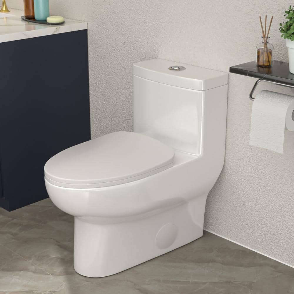 LORDEAR 12 in. Rough-In 1-piece 1.6/1.1 GPF Dual Flush Elongated