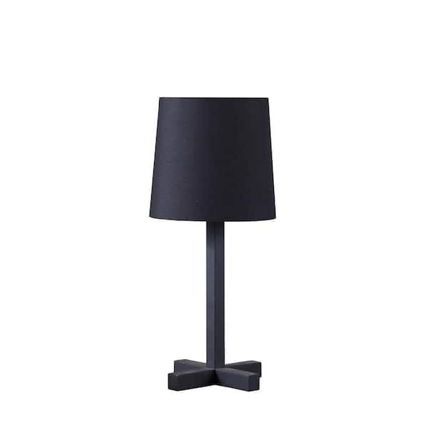 ORE International 16.5 in. June Black Metal Cross-Legged Table Lamp