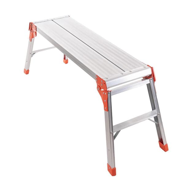 Unbranded Work Platform Aluminum Portable Bench Folding Ladder