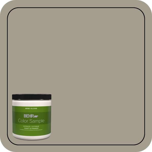 BEHR PREMIUM PLUS 8 oz. #720D-4 Ashwood Semi-Gloss Interior/Exterior Paint & Primer Color Sample