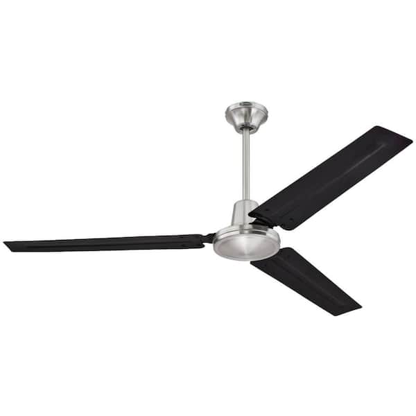 Westinghouse Jax Industrial-Style 56 in. Brushed Nickel Ceiling Fan with Wall Control