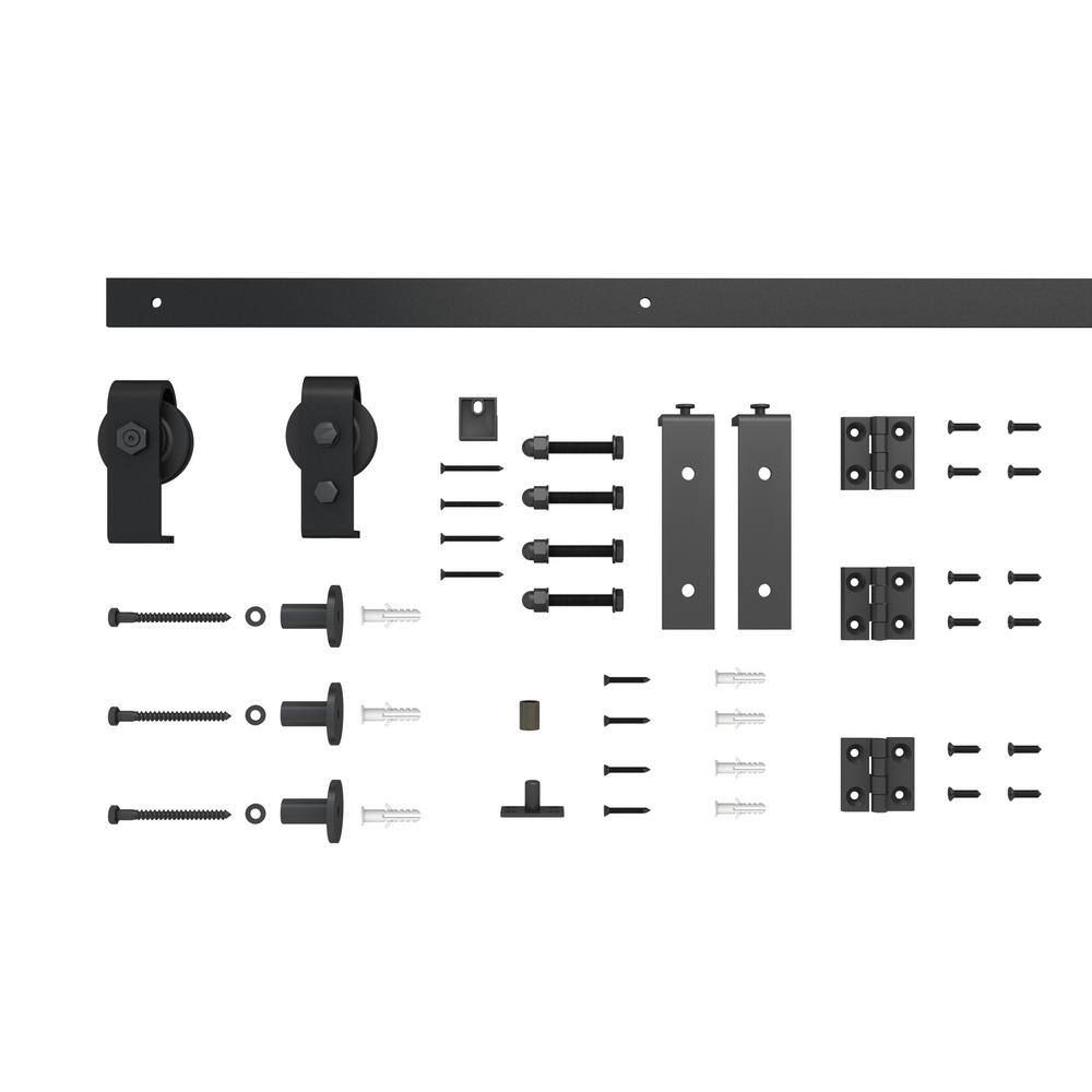 Matte Black 42" Steel Bi-Fold Door Hardware Kit
