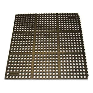 K-Series Black 36 in. x 60 in. x 7/10 in. Drain-Thru Grease-Resistant Rubber Kitchen Mat