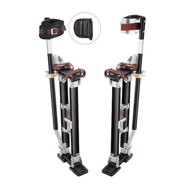 Drywall Stilts Aluminum Tool Stilts 24 to 40 in. Adjustable Painting Black