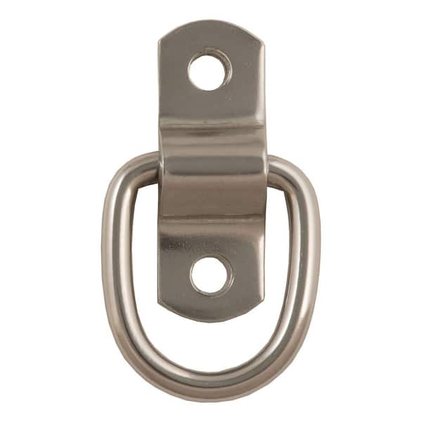 CURT 1" x 1-1/4" Surface-Mounted Tie-Down D-Ring (1,200 lbs., Stainless)