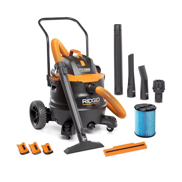 16 Gal. 7.0 Peak HP NXT Power Shop Vacuum HD1900 Wet Dry Vac with Filter, Pro Hose, SK0300 Shoe Kit, and Accessories