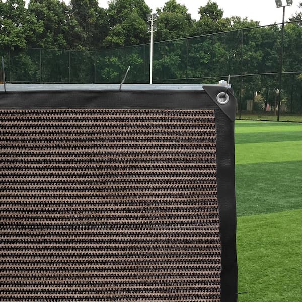 Unifirm Edge Reinforced Grommets-Free Privacy Fence Screen 90% Blockage Gazebo Backyard Shade Cover 5 ft. x 50 ft. Brown