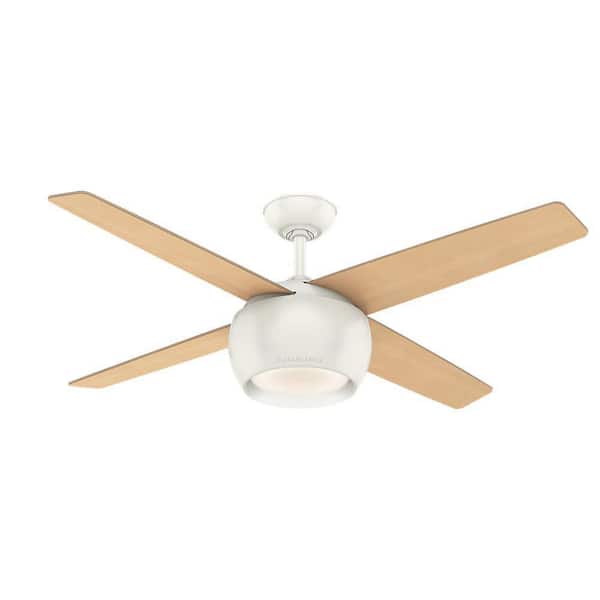 Casablanca Valby 54 in. LED Indoor Fresh White Ceiling Fan with Light and Wall Control
