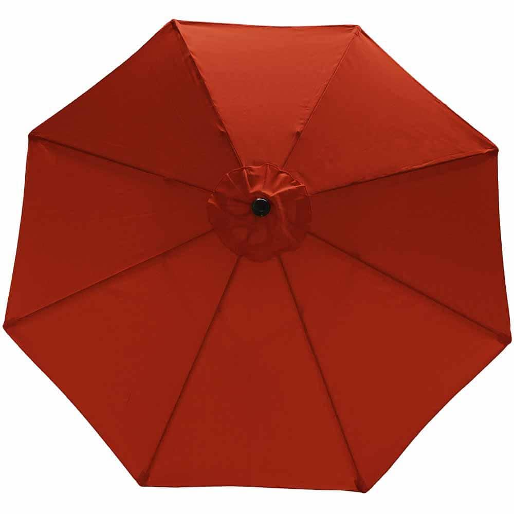 Burnt Orange 9-Foot Aluminum Patio Umbrella with Polyester Canopy