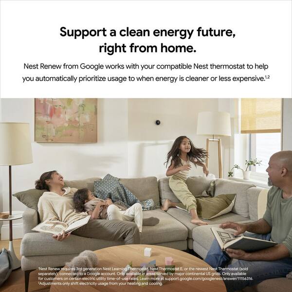 Google Nest Thermostat - Smart Thermostat for Home - Programmable