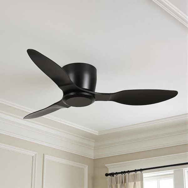 42 in. Indoor Black Ceiling Fan with 3 ABS Blades, 6 Speeds Reversible DC Motor without Light