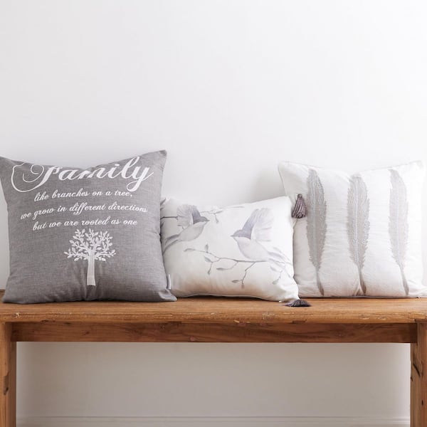 Embroidered family cheap tree cushion