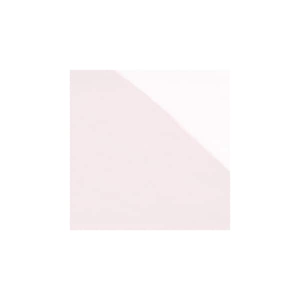 Giorbello Rose Pale Pink 6 in. x 6 in. x 8mm Glass Subway Tile Sample