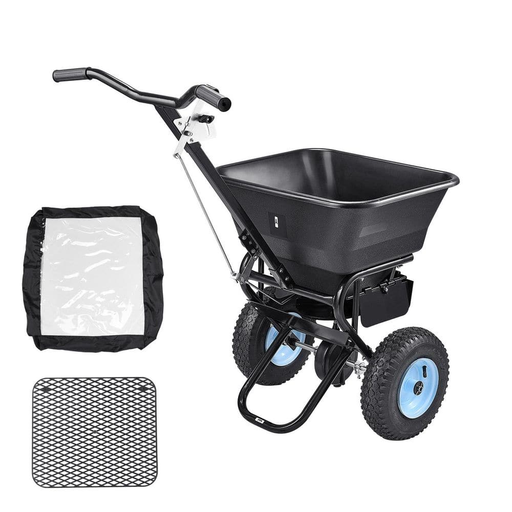 Lawn Spreader, 0-9.8ft. Spreading Width 13 in. All Terrain Pneumatic Tires, 100 lbs. Capacity, Walk-Behind Push Spreader price history on PriceWatchPro