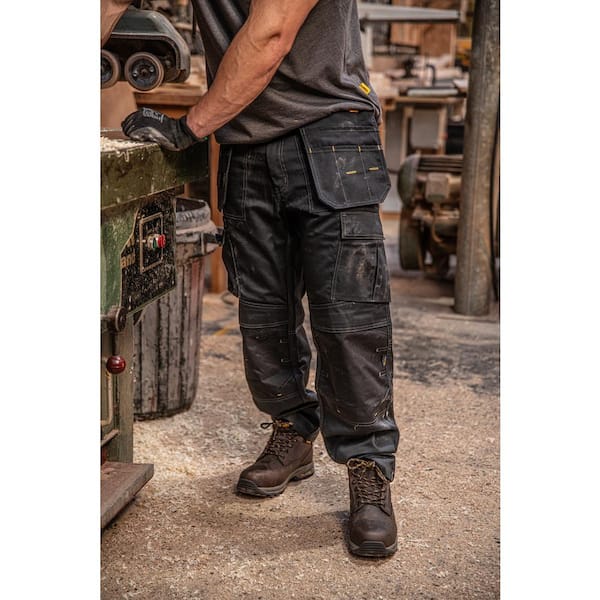 DEWALT ProTradesman Combo Men's 36 in. W x 31 in. L Black  Polyester/Cotton/Elastane Stretch Work Pant with Knee Pad DXWW50060-001-36/31  - The Home Depot