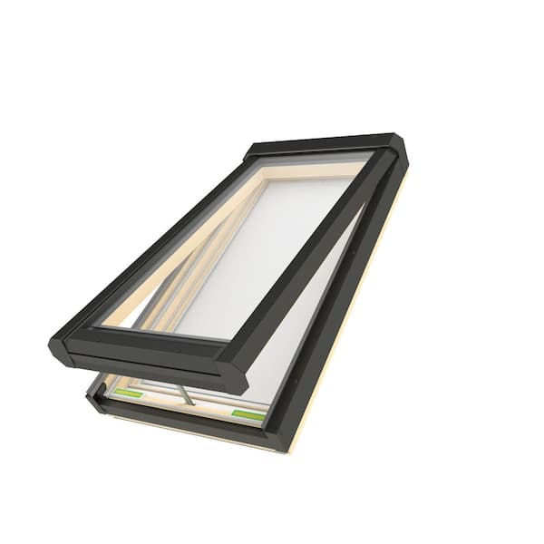 Fakro FVE 30-1/2 in. x 54 in. Rough Opening Electric Venting Deck-Mounted Skylight with Laminated Low-E Glass