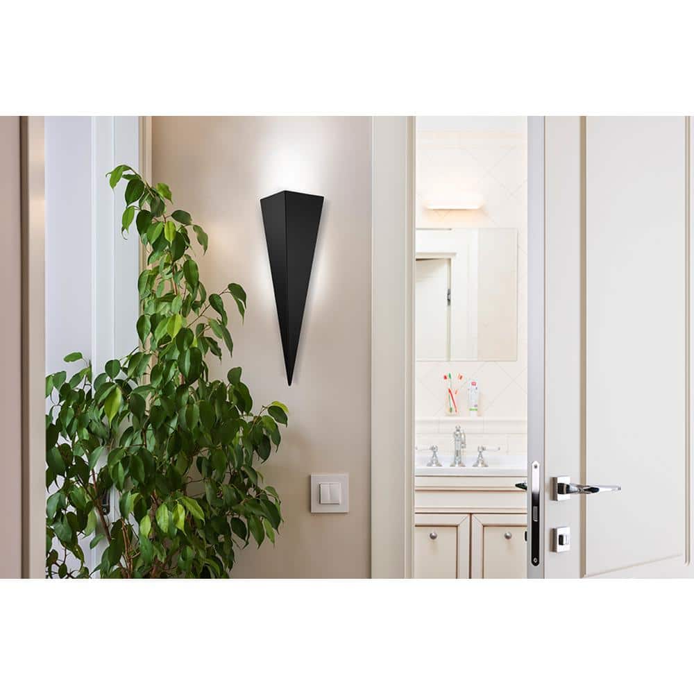 Trigo Matte Black Dimmable Direct Wired Wall Sconce
