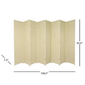 7 ft. Cream 8-Panel Room Divider