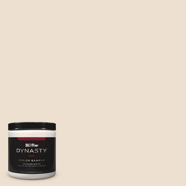 BEHR DYNASTY 8 oz. #W-F-120 Natural Linen Matte Stain-Blocking Interior/Exterior Paint and Primer Sample