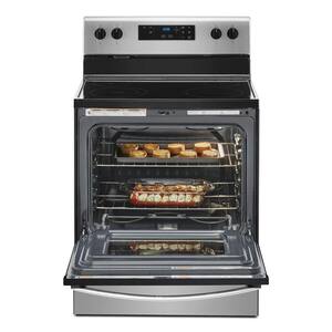 30 in. 5.3 cu. ft. 4-Burner Electric Range in Stainless Steel with Storage Drawer