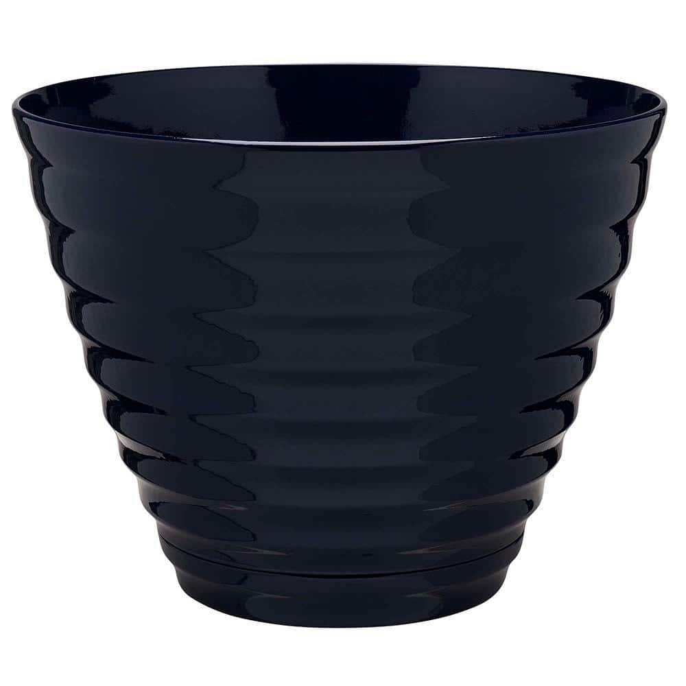 Navy Beehive-Style 16'' Resin Outdoor Planter