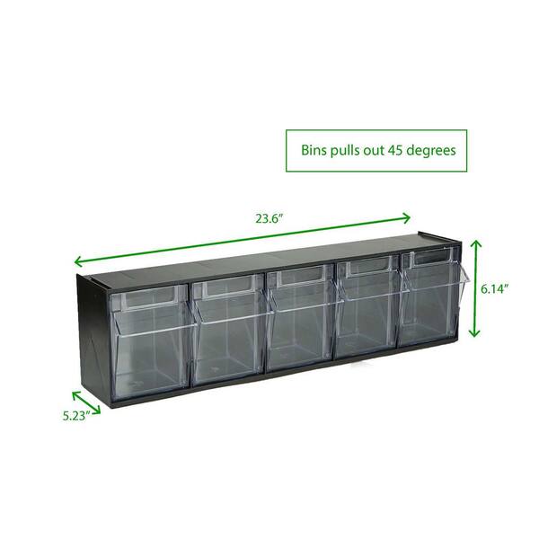Mind Reader Multi Purpose Storage Drawer with 5-Removable Bins, Black  BIN5-BLK - The Home Depot