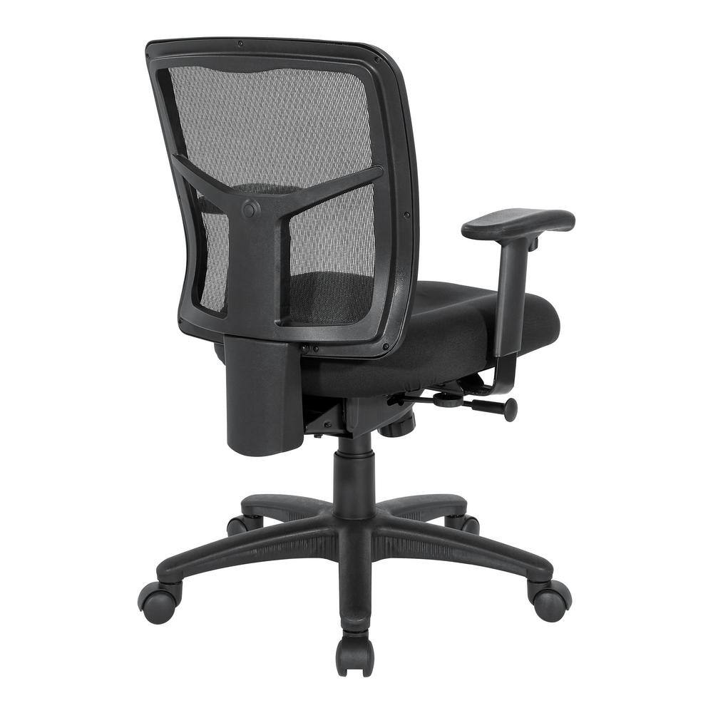Black Mesh Ergonomic Executive Swivel Chair with Adjustable Arms