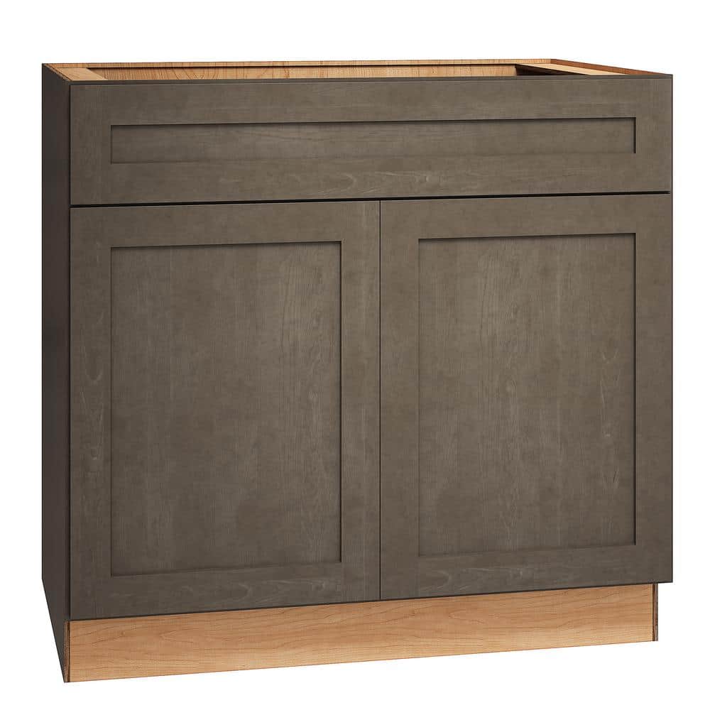 QuickShip Cottage 36 in. W x 24 in. D x 34.5 in. H in Assembled Plywood Shaker Sink Base Kitchen Cabinet in Fieldstone price history on PriceWatchPro
