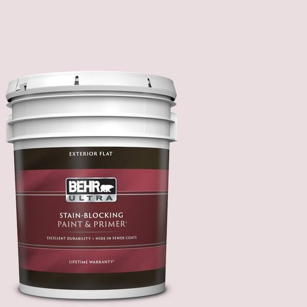 BEHR ULTRA 5 gal. Home Decorators Collection #HDC-CT-08 Pink Posey Flat Exterior Paint & Primer