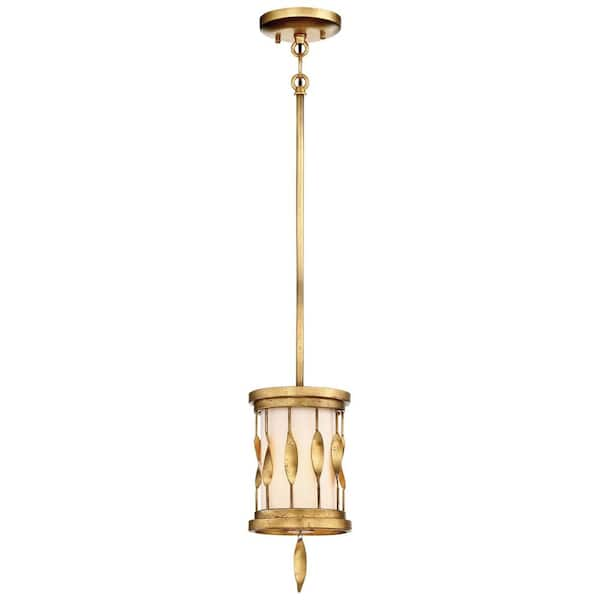 Minka Lavery Olivetas 1-Light Il Terrace Gold Leaf Mini Pendant