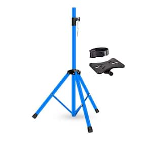 Adjustable Up to 72 in. Speaker Stand Tripod Floor Tall DJ Studio Monitor Stands Pole Mount in Blue