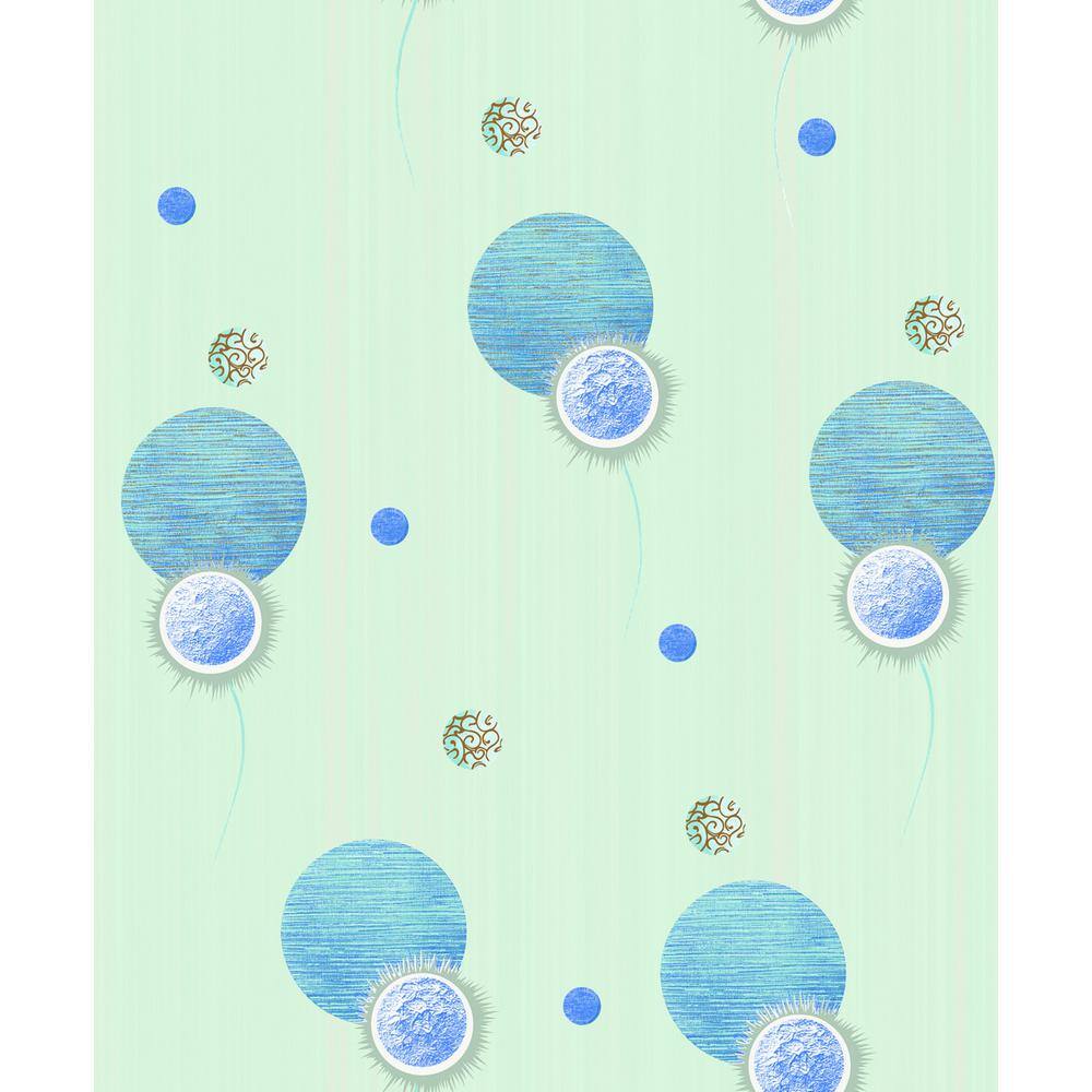 Falkirk Ophia Spheres Blue, Greenish Teal Vinyl Peelable Roll (Covers 57 sq