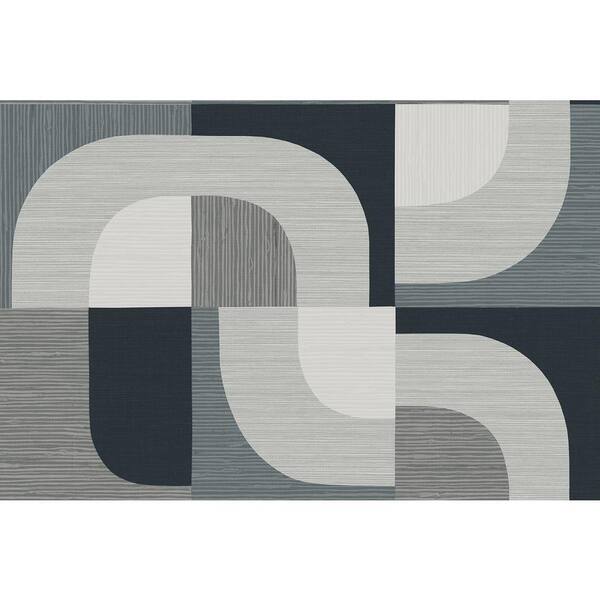 Seabrook Designs 60.75 sq. ft. Blue Smoke Tampere Embossed Vinyl Unpasted Wallpaper Roll