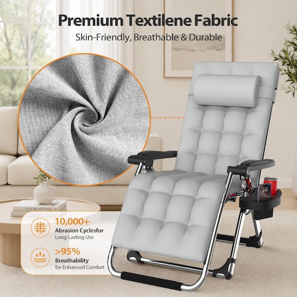 SEEUTEK Zero Gravity Lounge Chair-Foldable Alloy Steel Recliner