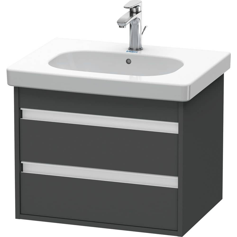 Duravit Ketho 17.88 in. W x 23.63 in. D x 18.88 in. H Bath Vanity Cabinet without Top in Graphite, Grey -  KT665004949