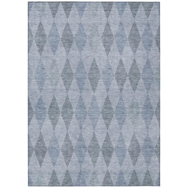 Chantille ACN561 Denim 2 ft. 6 in. x 3 ft. 10 in. Machine Washable Indoor/Outdoor Geometric Area Rug